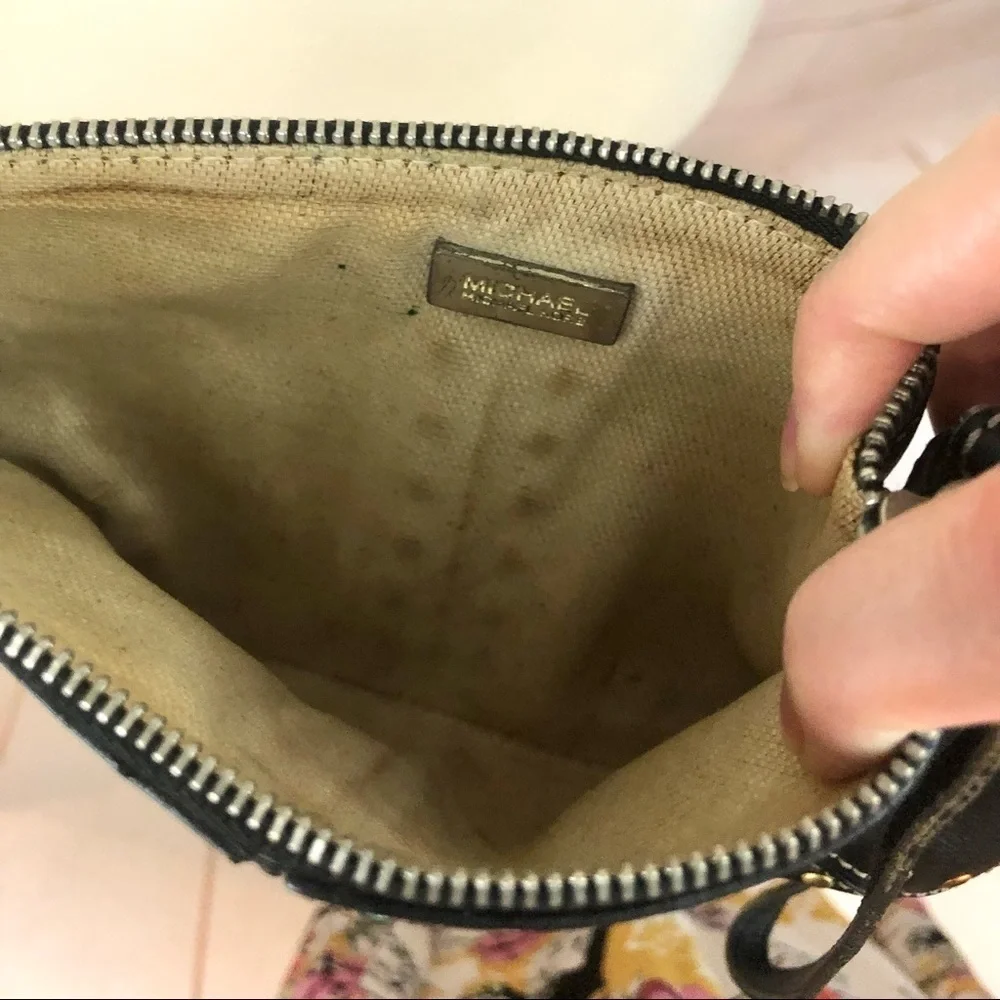 MIchael Kors Leather Studded Clutch Purse Wristlet